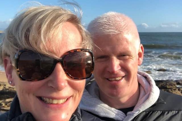 Dunblane New head pro Paul Jamieson pictured with his wife Katy, who sadly passed away.