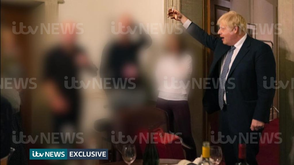 New photos show Boris Johnson drinking at Downing Street party during lockdown