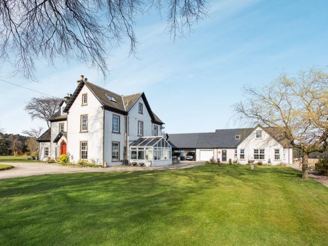 Trochelhill House with Sycamore Cottage on right.