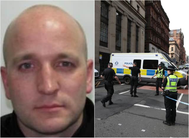 42-year-old Constable David Whyte was injured during the stabbing attack in Glasgow. Pic: Police Scotland/PA