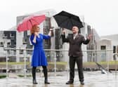 Scottish Greens co-leaders Lorna Slater and Patrick Harvie outside Dynamic Earth in Edinburgh, during their party's Autumn conference in 2021.