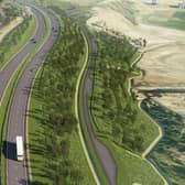 A visualisation of the dualled Tomatin-Moy section of the A9. (Photo by Transport Scotland)