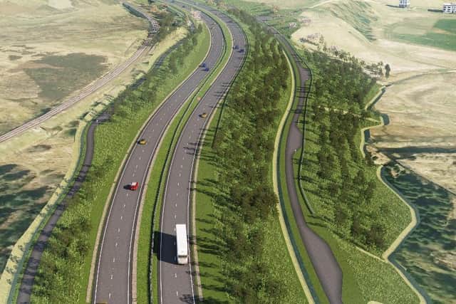 A visualisation of the dualled Tomatin-Moy section of the A9. (Photo by Transport Scotland)