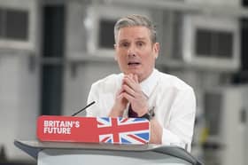Labour Party leader Sir Keir Starmer gives a speech in Bristol.