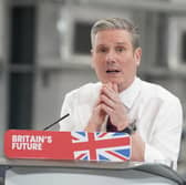 Labour Party leader Sir Keir Starmer gives a speech in Bristol.