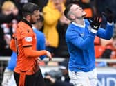 Rangers winger Ryan Kent shows his frustration during the 1-1 draw against Dundee United at Tannadice. (Photo by Rob Casey / SNS Group)