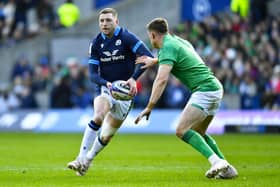 Scotland's Finn Russell in action against Ireland during this year's Six Nations. (Photo by Ross MacDonald / SNS Group)
