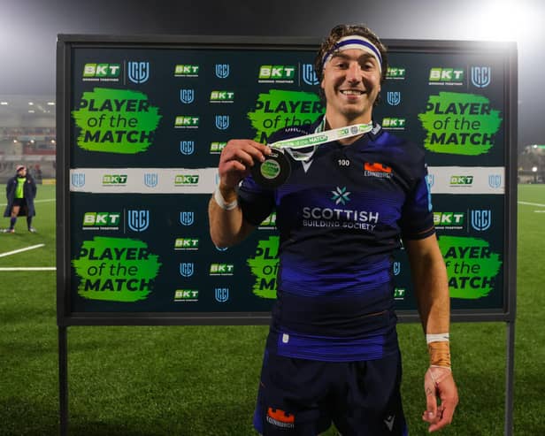 Jamie Ritchie picked up the player of the match award for his Edinburgh performance against Ulster.