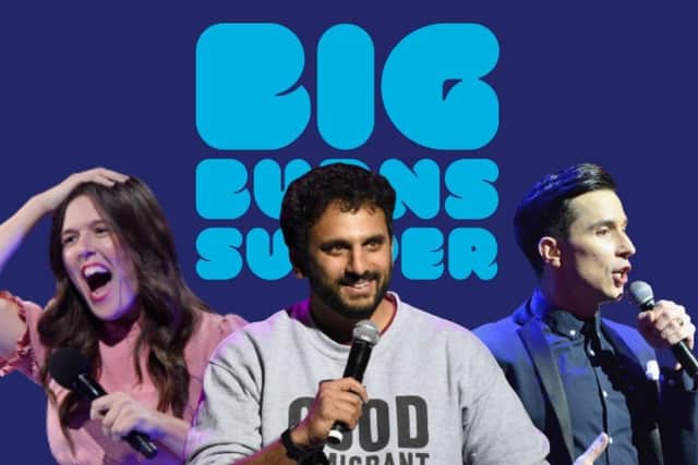 Comedians Russell Kane, Nish Kumar and Rosie Jones have been announced as headline acts at next year’s Big Burns Supper festival.