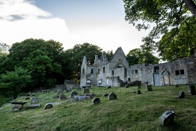 St Bridget's Kirk, Dalgety Bay, where a fire pit caused damage to part of the graveyard. PIC: Patrick Theiner/CC.