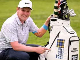 Bob MacIntyre's bag for this week's PGA Championship is a special edition one bearing the My Name’5 Doddie Foundation logo.