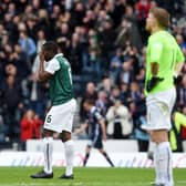 Dejection for Marvin Bartley during the 2015/16 League Cup final between Hibs and Ross County
