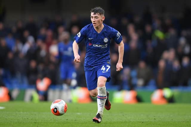 Billy Gilmour in action for Chelsea against Everton. Picture: Getty