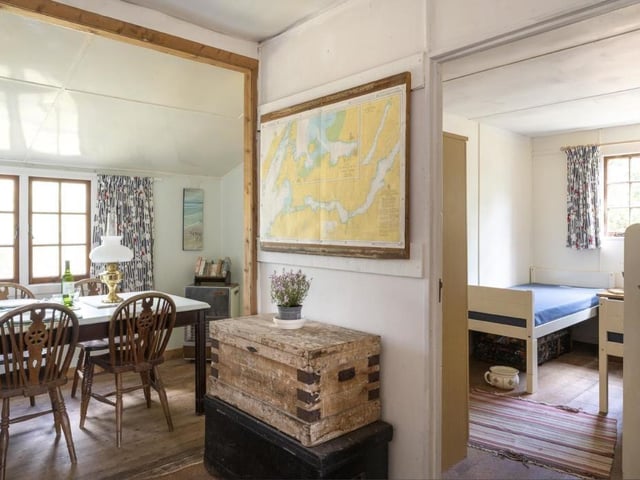 Looking through into dining area and bedroom.