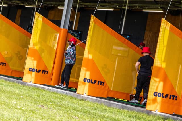 More than eight million balls have been hit on the driving range at Golf It! since the facility in Glasgow opened eight weeks ago and now work it set to take place to improve the outfield area. Picture: Golf It!