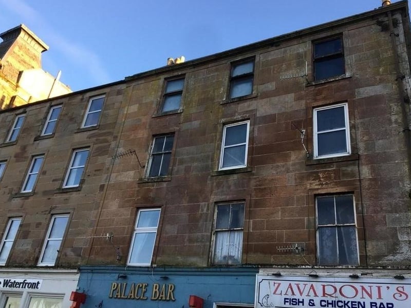 Exterior of the one-bed flat on East Princes Street, Isle of Bute.