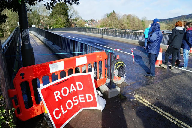 Roads and bridges were closed in Belper and elsewhere after the weekend storms caused chaos in Derbyshire.