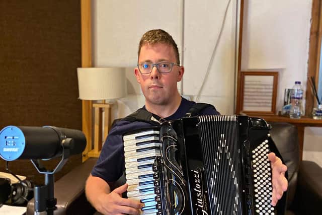 Graham Maclennan plays accordion with a Stornoway-based dance band.