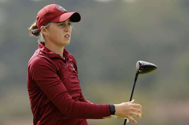 Hannah Darling pictured making her LPGA debut in the recent FIR HILLS SERI PAK Championship at Palos Verdes Golf Club in California. Picture: Kevork Djansezian/Getty Images.