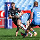 Kyle Steyn on the attack for Glasgow Warriors against the Vodacom Bulls in Pretoria. Glasgow conclude their trip to South Africa with a game against the Lions in Johannesburg on Saturday.  (Photo by SteveHaagSports/INPHO/Shutterstock)