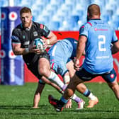Kyle Steyn on the attack for Glasgow Warriors against the Vodacom Bulls in Pretoria. Glasgow conclude their trip to South Africa with a game against the Lions in Johannesburg on Saturday.  (Photo by SteveHaagSports/INPHO/Shutterstock)