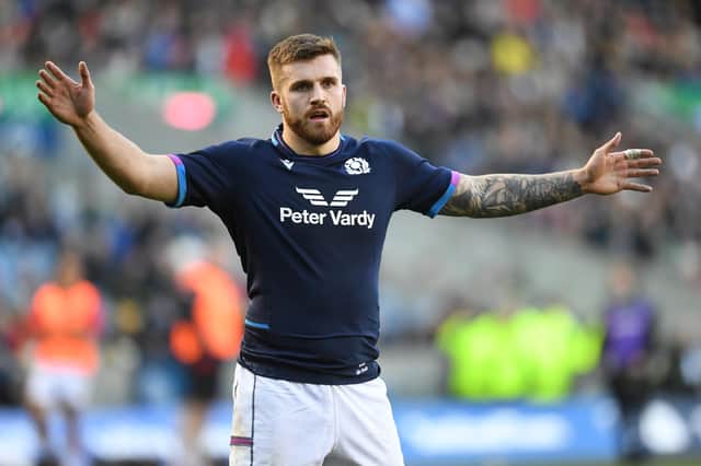 Luke Crosbie in action for Scotland. (Photo by Ross MacDonald / SNS Group)