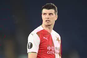 Ondrej Kudela of Slavia Prague is appealing his ban. (Photo by Michael Regan/Getty Images)