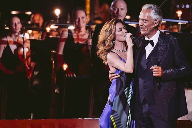 Andrea Bocelli and Shania Twain