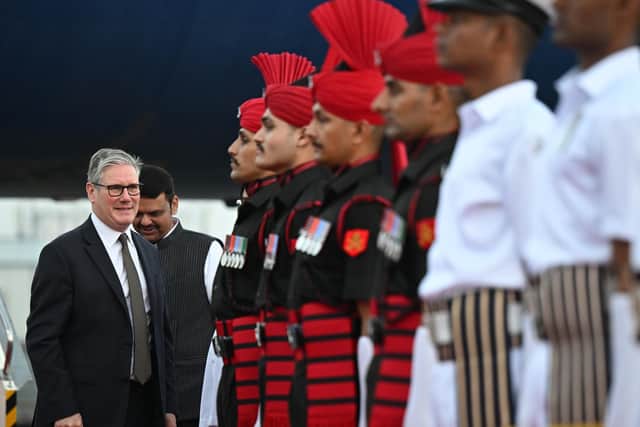 Prime Minister Sir Keir Starmer during his visit to India. PIC: Leon Neal/PA Wire
