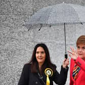 Margaret Ferrier (left) on the campaign trail with former first minister Nicola Sturgeon in 2019, when she remained a SNP MP. Picture: Jeff J Mitchell/Getty Images