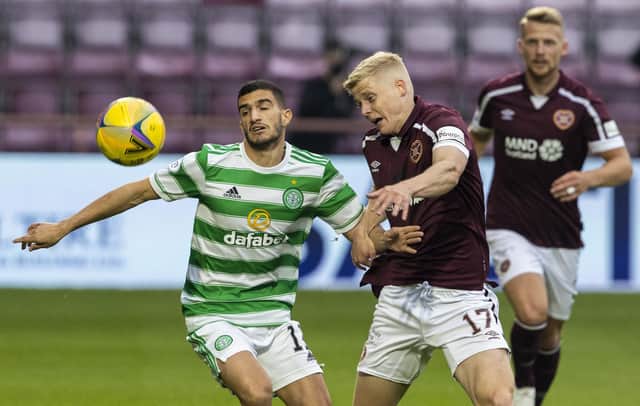 Hearts defender Alex Cochrane's first experience of facing Celtic was a 2-1 win at Tynecastle last season.