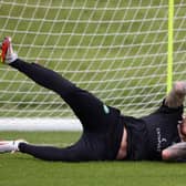 Scott Bain during a Celtic training session at Lennoxtown on August 20, 2021, in Glasgow, Scotland. (Photo by Craig Williamson / SNS Group)