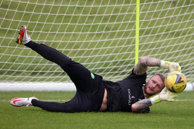 Scott Bain during a Celtic training session at Lennoxtown on August 20, 2021, in Glasgow, Scotland. (Photo by Craig Williamson / SNS Group)