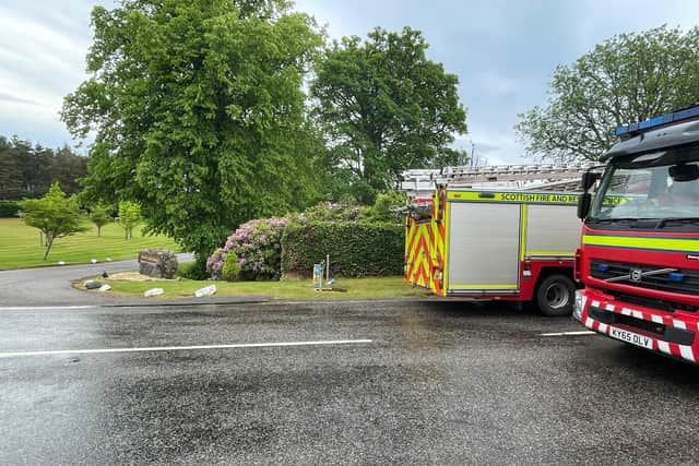 Fire crews outside the Daviot Care Home (pic: Duncan Macpherson)