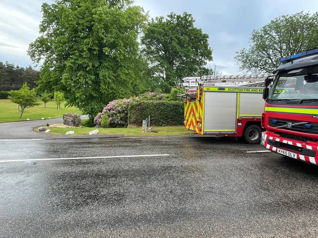 Fire crews outside the Daviot Care Home (pic: Duncan Macpherson)