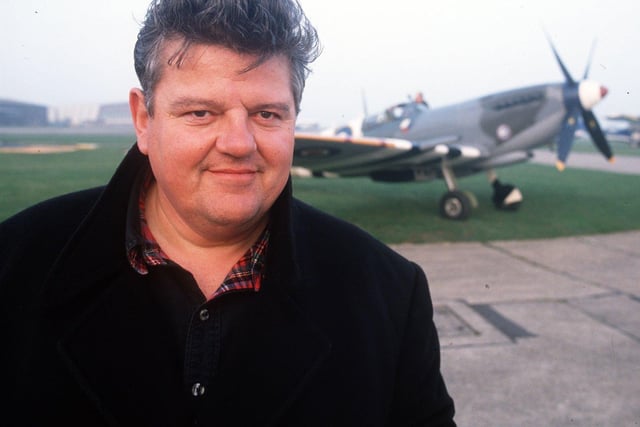 Robbie Coltrane in the Channel4 programnme, Planes, Trains and Automobiles
