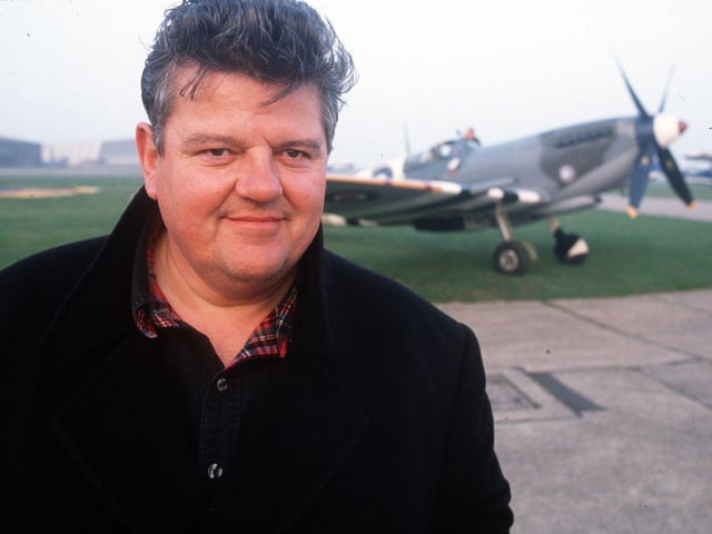 Robbie Coltrane in the Channel4 programnme, Planes, Trains and Automobiles