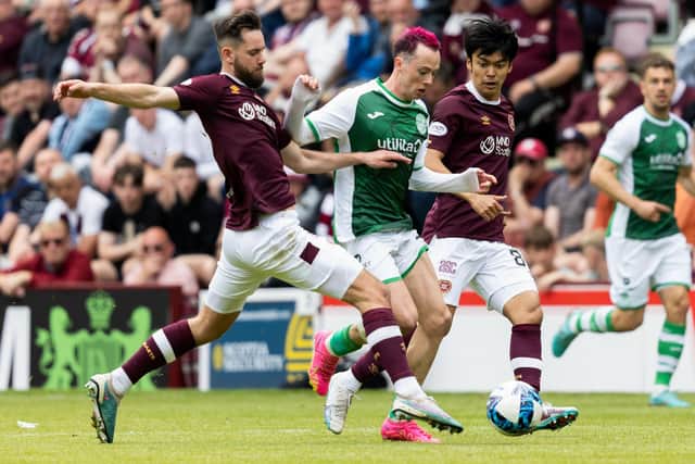 Hearts and Hibs will both compete in the Conference League qualifers, with Hibs entering a stage earlier in the second round. (Photo by Ross Parker / SNS Group).