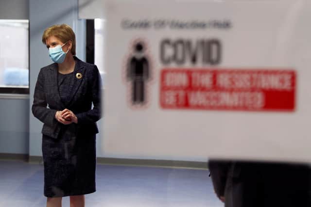 First Minister Nicola Sturgeon during a visit to the Western General Hospital, Edinburgh