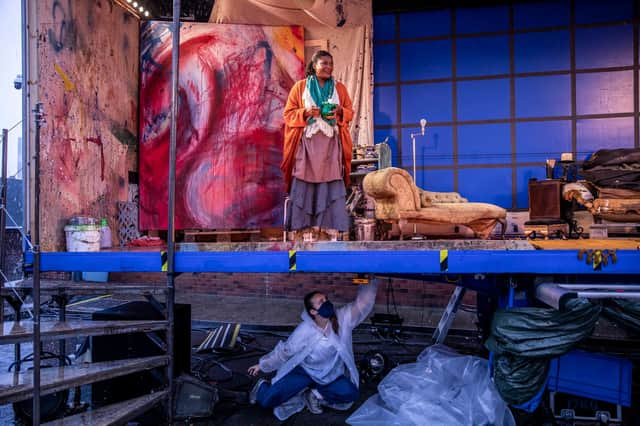 Elizabeth Llewellyn and Jessica Rhodes in rehearsals for Scottish Opera's La boheme PIC: James Glossop