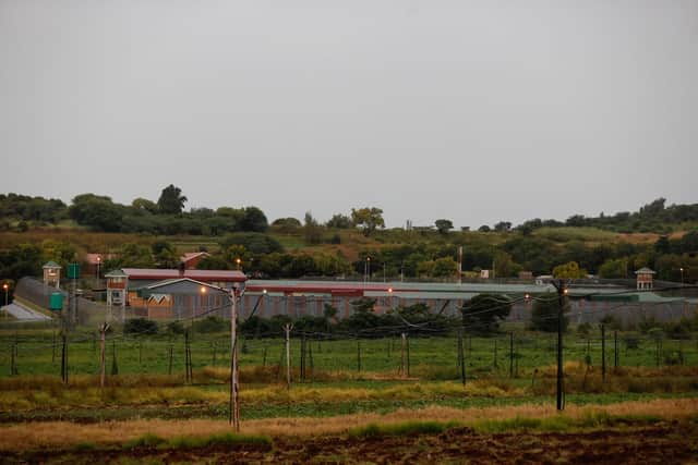 A general view of the entrance to the Atteridgeville Correctional Centre in Pretoria on March 31, 2023.