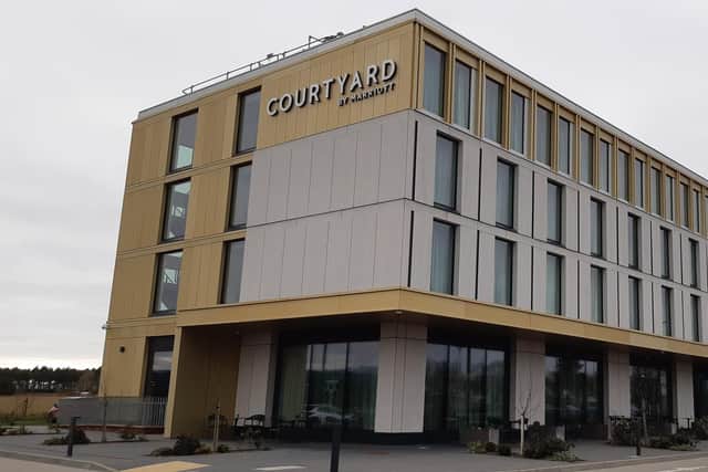 The four-star Courtyard by Marriott hotel beside Inverness Airport's terminal opened just as Covid struck in 2020. Picture: The Scotsman