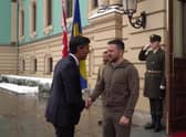 Rishi Sunak meets Volodymyr Zelensky in Kyiv. Picture: Twitter