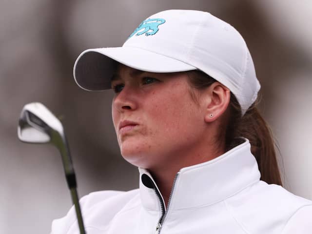 Lorna McClymont pictured during the second day of the 43rd Curtis Cup at Sunningdale in Berkshire. Picture: Oisin Keniry/R&A/R&A via Getty Images.