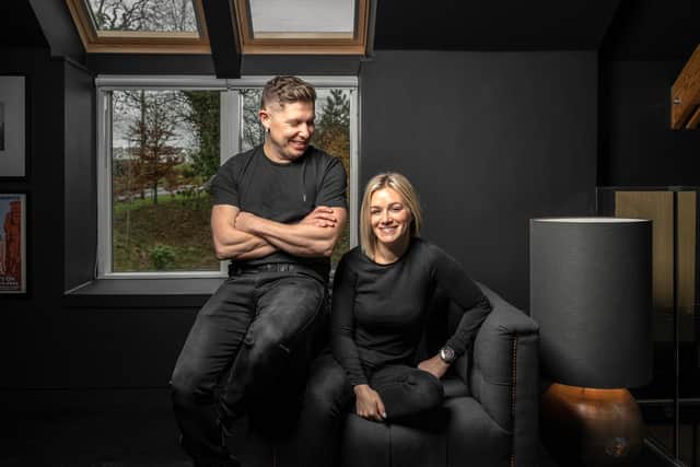 Motorbike enthusiasts Mark Paterson and his partner Carol-Ann Brown are delighted with their unique home, which is more New York loft than Scottish country cottage