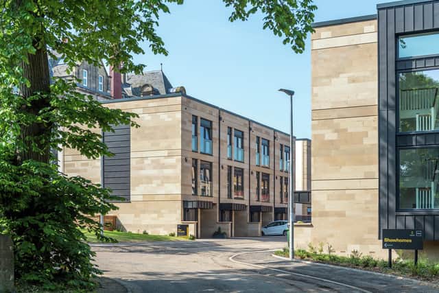 What is it? A contemporary, low-maintenance, three-bedroom townhouse with carport, set within a historic and highly sought-after site on the Southside of Edinburgh.
Where is it? In the grounds of the 19th-Century former Royal Blind School, within the leafy conservation area of Newington just south of the Capital’s city centre. Its amenties and attractions are all in easy reach and, for families, there are many good schools nearby.