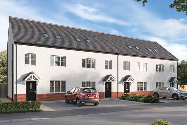 CGI indicative of the house types being delivered at the Edmonstone Village development, close to the Edinburgh bypass.