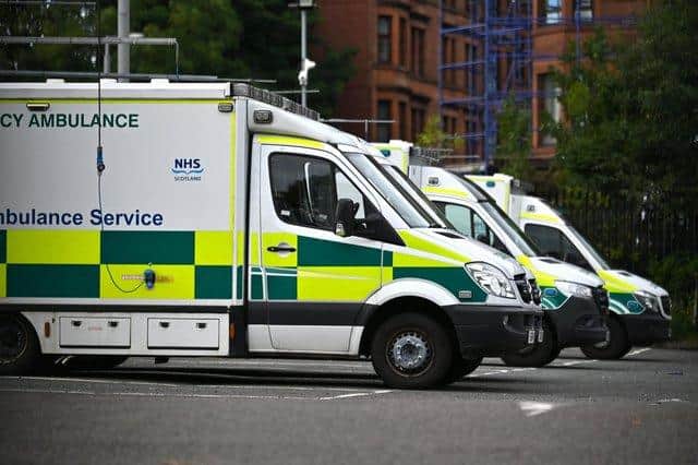 Nearly 600 members of staff at the Scottish Ambulance Service are absent due to Covid-19. Picture: JPI Media