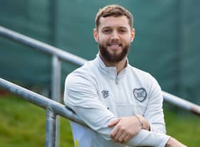 Jorge Grant played his first 90 minutes since joining Hearts last weekend.
