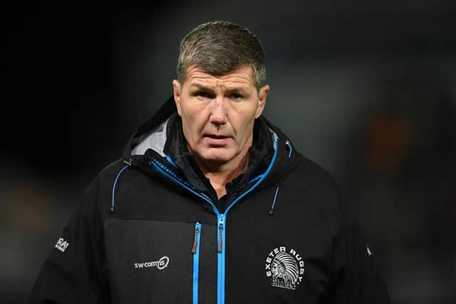 Rob Baxter, Exeter Chiefs' Director of Rugby, has played down the team protocol breach comitted by Stuart Hogg and five other Scotland players as 'very minor'. (Photo by Dan Mullan/Getty Images)